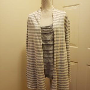Chico's Zenergy Gray and Alabaster Cardigan